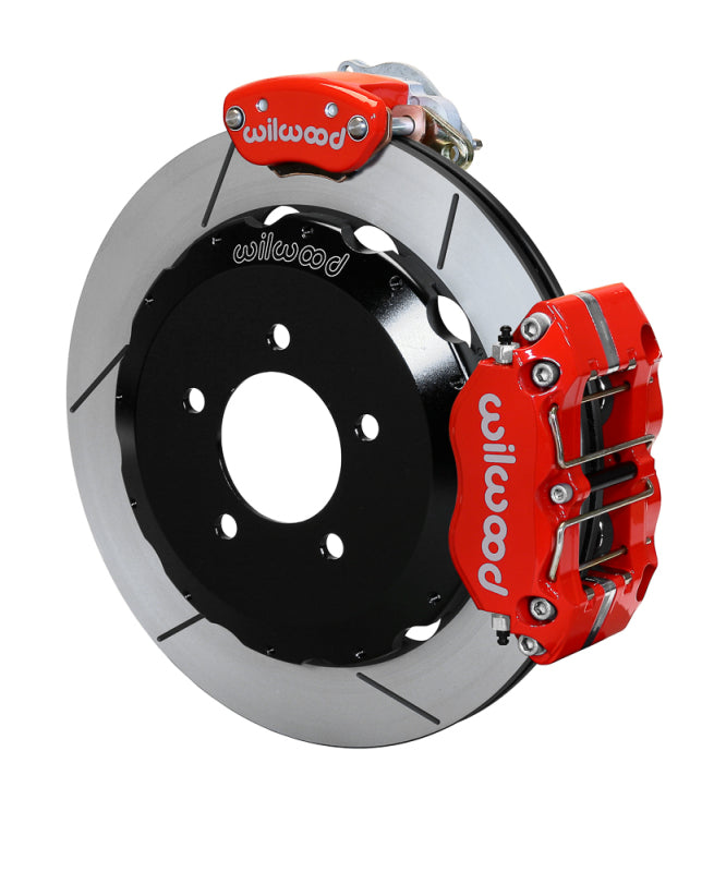 Wilwood kit rear FFR NDPR/MC4 IRS 2015 mustang 12.88 rotor GT W/LINES red