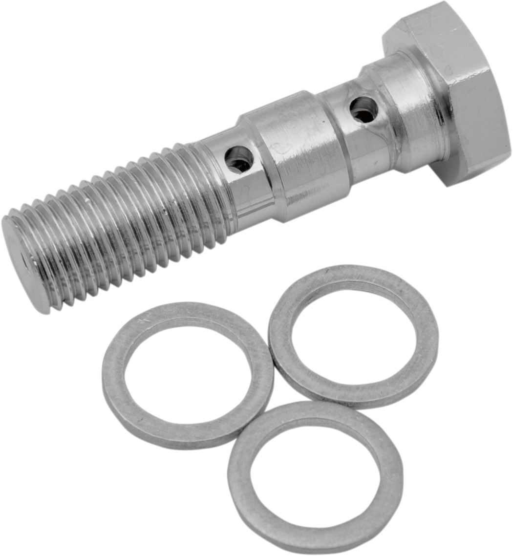 Drag Specialties Banjo Bolt - 3/8-24 - Dual 117 for Universal Brake Lines