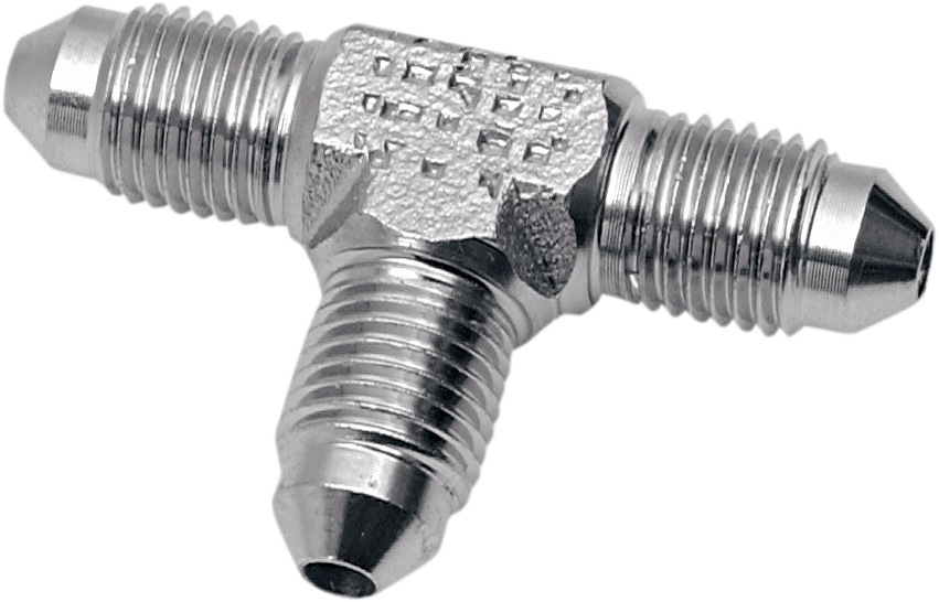 DRAG SPECIALTIES, Drag Specialties #3 Male Fitting - Tee Adapter 298 for Motorcycle Fuel and Brake Lines