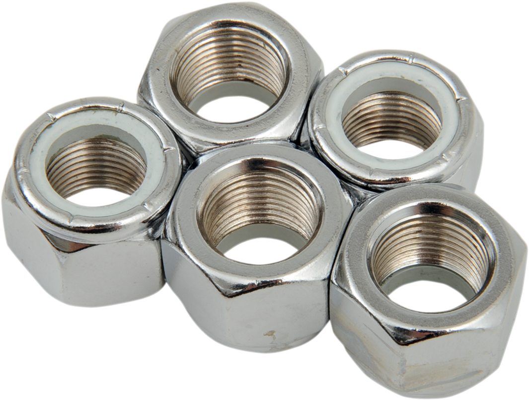 DRAG SPECIALTIES, Drag Specialties Nylon Chrome Insert Nuts – 5/8"-18 MPB281 Replacement Part