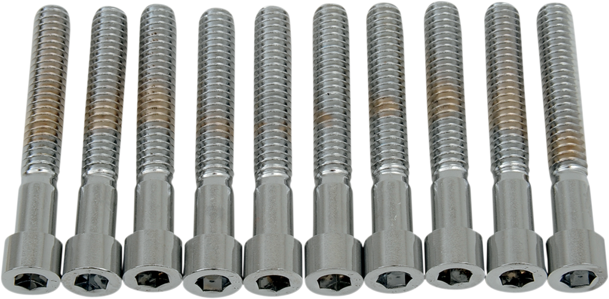 DRAG SPECIALTIES MPB184S Coarse-Thread Socket-Head Bolts, 1/4-20 x 1-3/4 inch, Pack of Coarse-Thread Bolts
