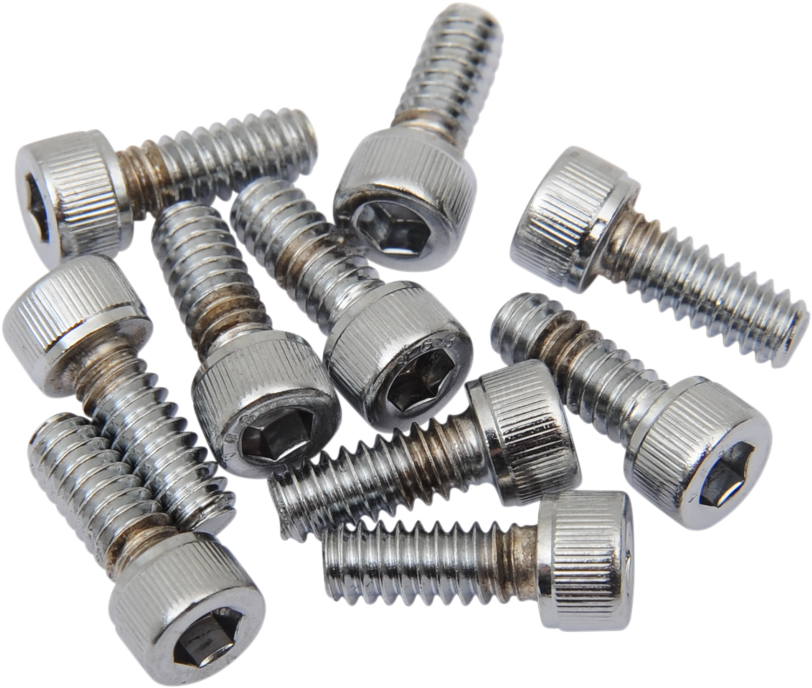 DRAG SPECIALTIES MPB192 Replacement Socket-Head Bolts - Coarse Thread #10-24 x 1/2" - Pack of 10