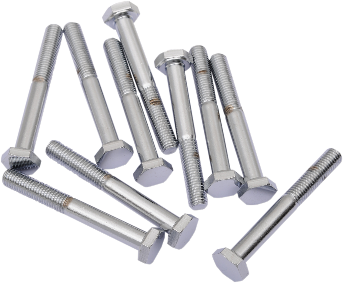DRAG SPECIALTIES MPB145 Hex Head Replacement Bolts – Fine Thread, 1/4"-28 x 2-1/4", Pack of 10