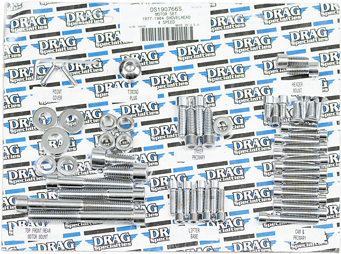 DRAG SPECIALTIES Motor Bolt Set MK109S for Harley FX/FL Models
