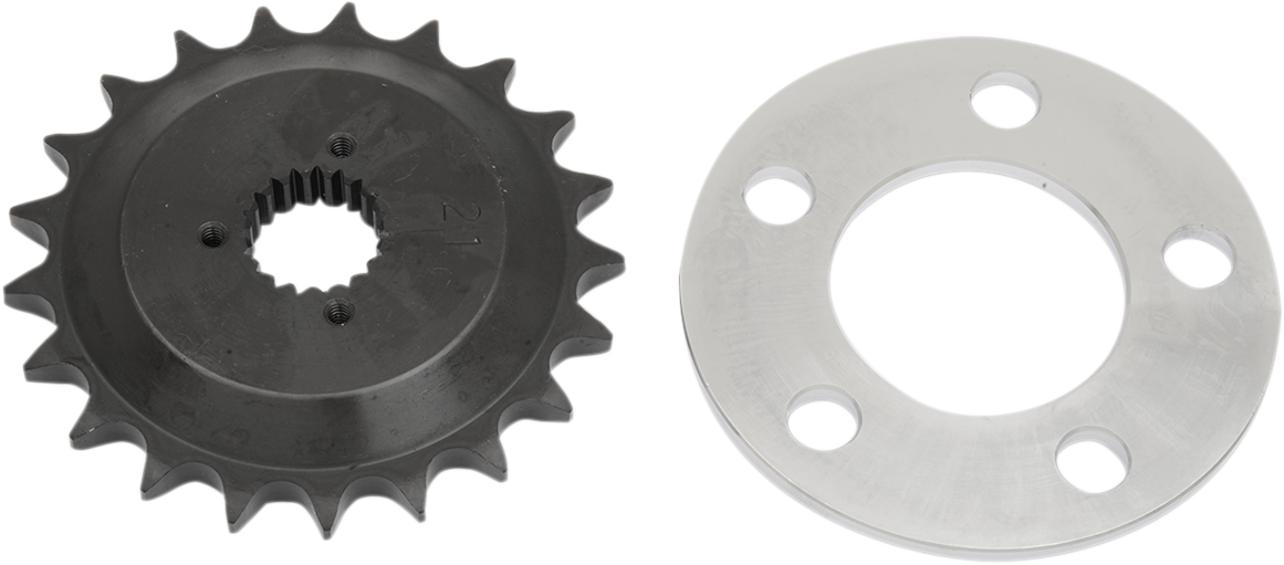 Drag Specialties Offset Sprocket Kit - 21-Tooth 191371-BX-LB1 for Extra-Wide Tire Installation