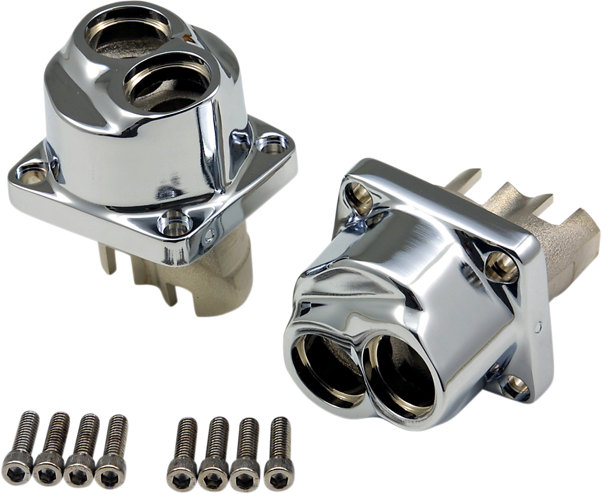 Drag Specialties Chrome Lifter Blocks for Evolution and Big Twin Models - Part No. 26533-BOX