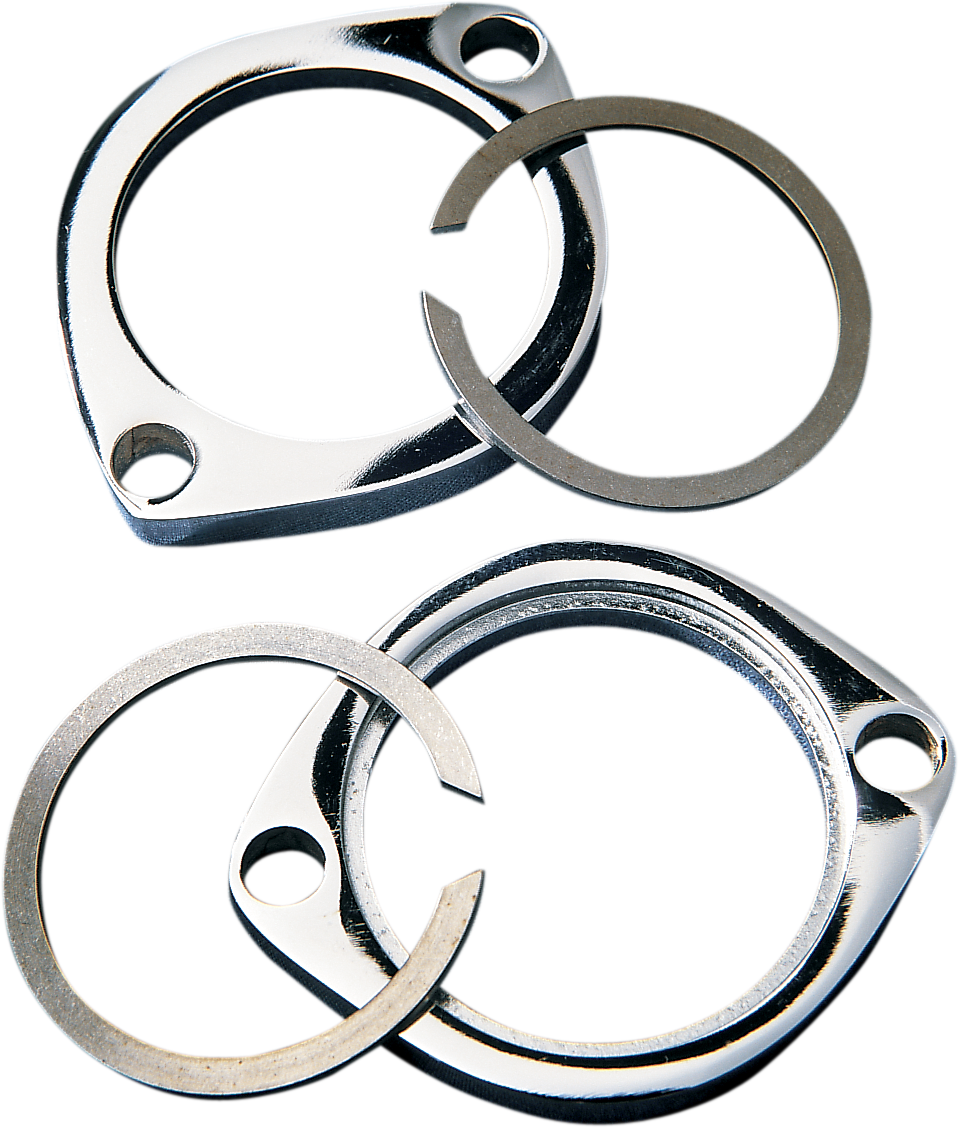 DRAG SPECIALTIES, Drag Specialties Chrome Exhaust Flange Kit 74545