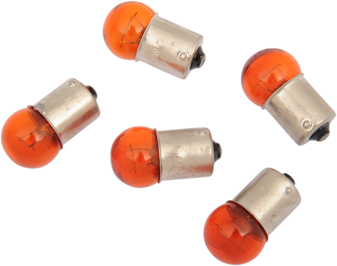 DRAG SPECIALTIES, DRAG SPECIALTIES Amber Globe Bulb 20-6589AB-BC202 for 12V Motorcycle Lighting