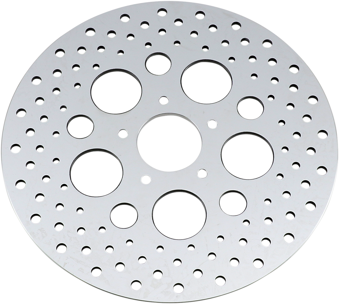 Drag Specialties 11.5-inch Front Drilled Brake Rotor for Harley-Davidson - Part 060185ASP-BC648