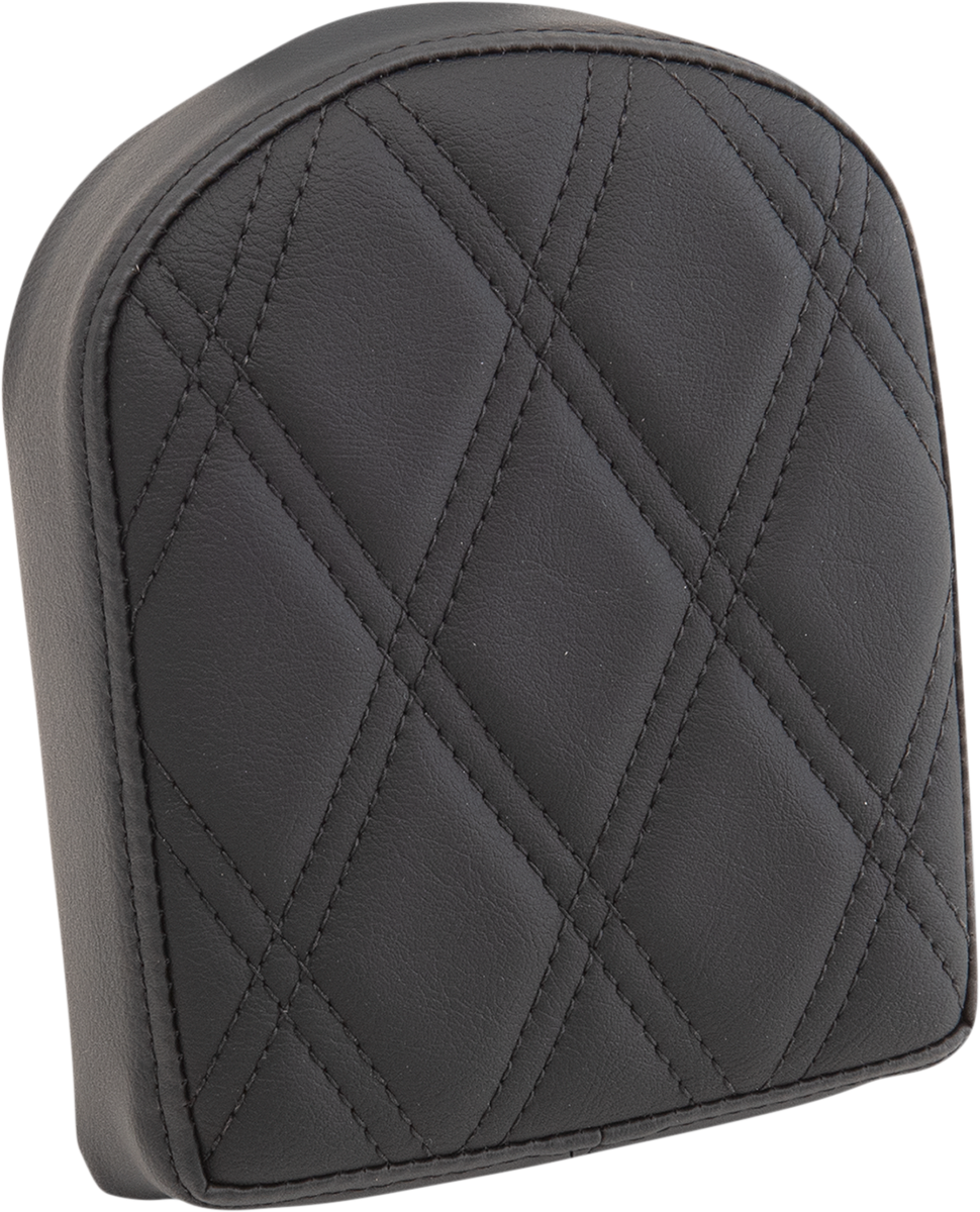 DRAG SPECIALTIES SEATS, Drag Specialties Seats Double Diamond Sissy Bar Pad - Black for Harley-Davidson and Drag Specialties 9/16 x 2" Sissy Bars