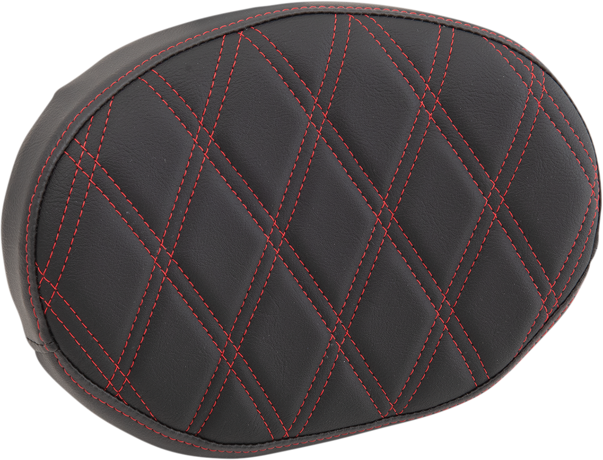 DRAG SPECIALTIES SEATS, Drag Specialties Seats Double Diamond Sissy Bar Pad in Red, Part Number 0822-0448