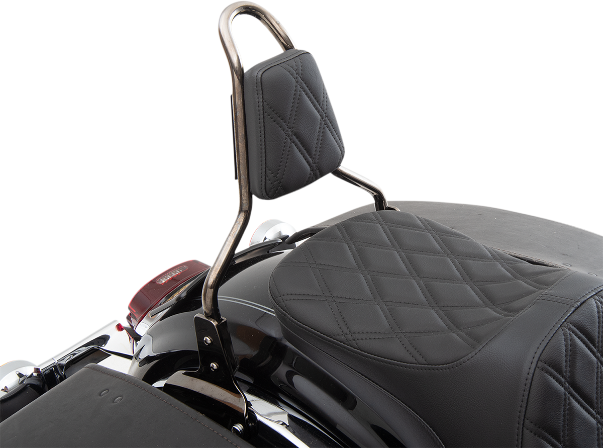 DRAG SPECIALTIES SEATS, DRAG SPECIALTIES SEATS Tapered Backrest Pad - Double Diamond - Black Stitch (Part 0822-0449)