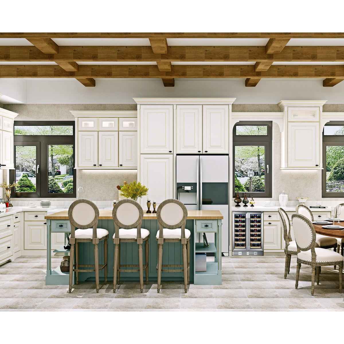 Kalamera 24'' Built-in French Door Wine Cooler