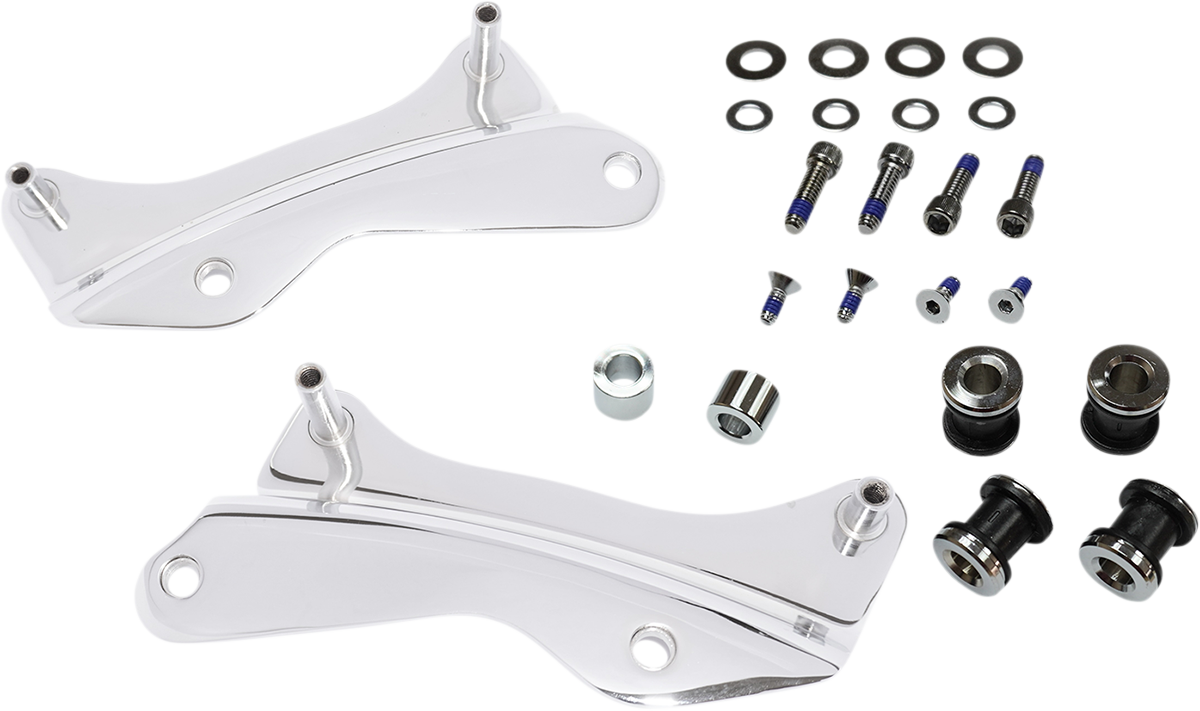 Drag Specialties Backrest Docking Kit - Chrome C77-0104C for Harley-Davidson