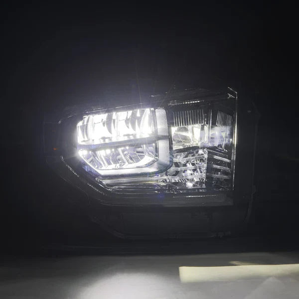 AlphaRex 14-21 Toyota Tundra MK II LUXX-Series LED Crystal Headlights Alpha-Black