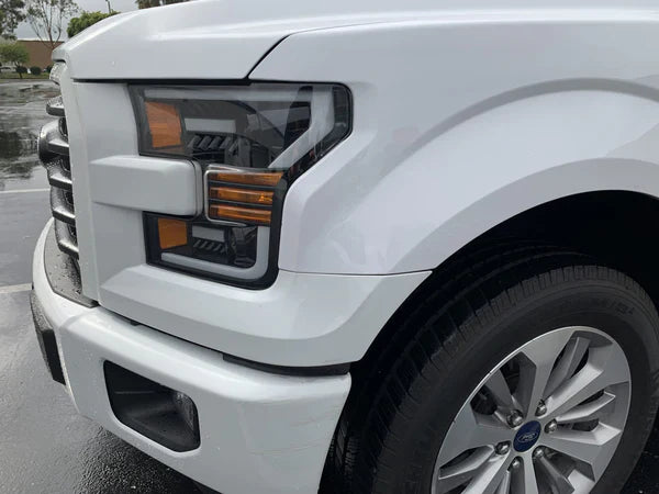 AlphaRex 15-17 Ford F150 / 17-20 Ford F150 Raptor LUXX-Series LED Projector Headlights Jet Black