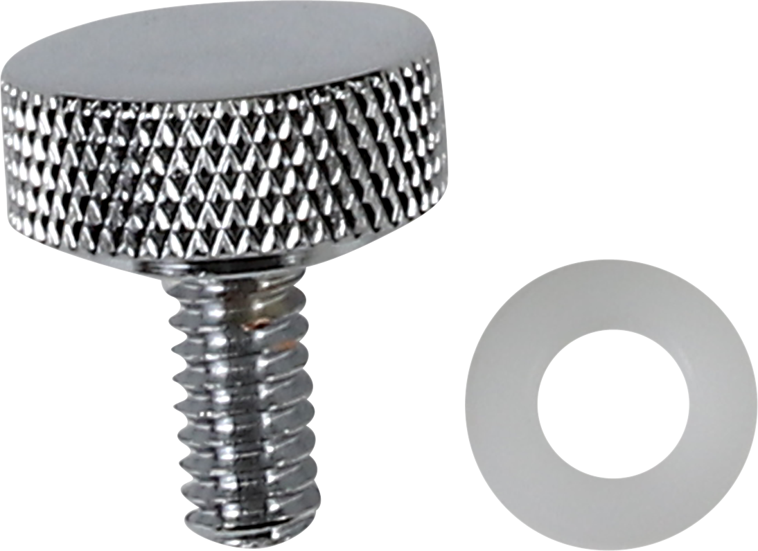 DRAG SPECIALTIES, DRAG SPECIALTIES Seat Knob - Smooth Chrome Finish, 1/4"-20 Thread - Part 370282