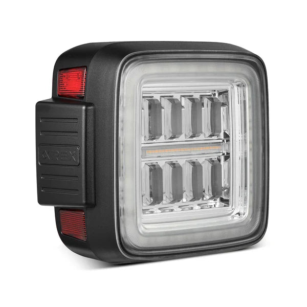 AlphaRex 18-25 Jeep Wrangler JL NOVA-Series Prismatic LED Tail Lights Clear