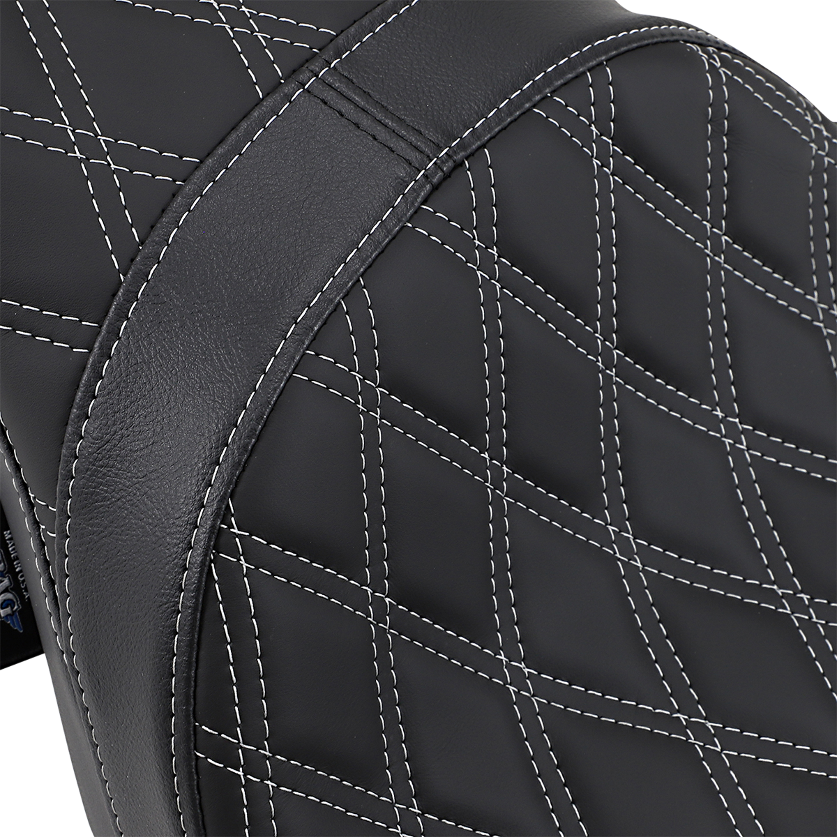 DRAG SPECIALTIES SEATS, Drag Specialties Seats Predator 2-Up Seat with Double Diamond Pattern and Silver Stitching for Harley-Davidson FL Models 2008-2023 - Part 0801-1271