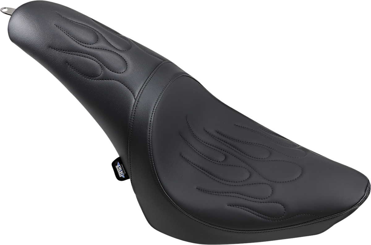 DRAG SPECIALTIES SEATS, Drag Specialties Seats Predator Flame Stitched Seat for Harley FL/FX 2000-2017 - Part 0802-0468