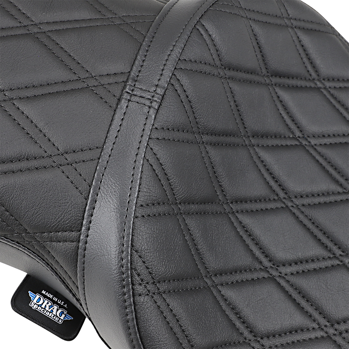 DRAG SPECIALTIES SEATS, DRAG SPECIALTIES SEATS Double Bucket Seat with Double Diamond Stitch for XL '10-'22 – Model 0804-0605