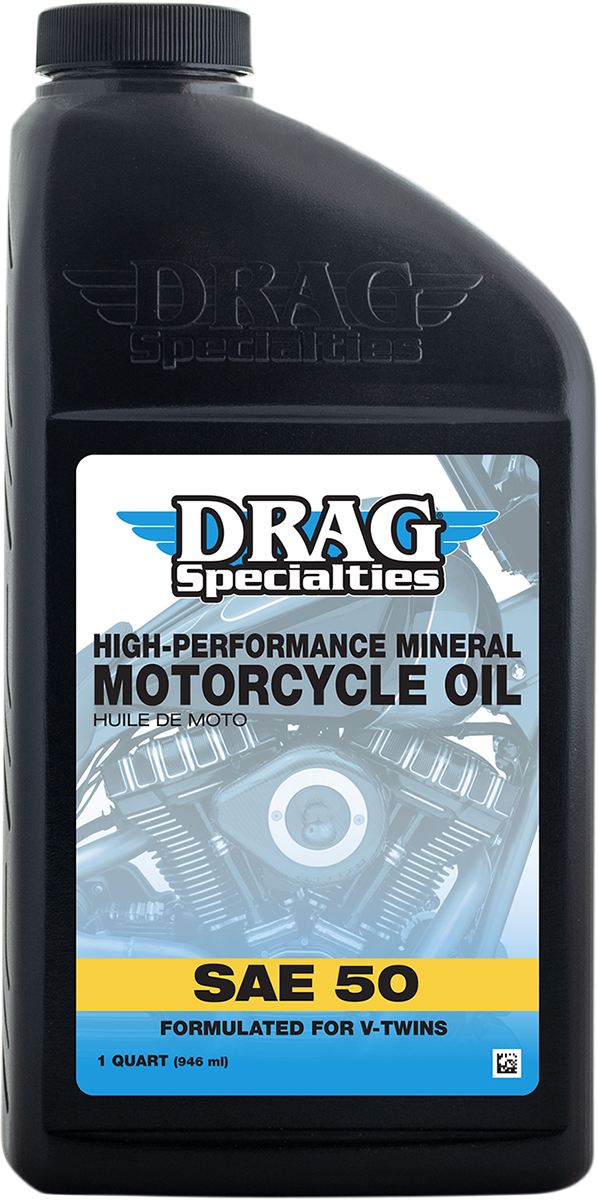 DRAG SPECIALTIES OIL, Drag Specialties Oil SAE 50 Engine Oil - 1 Quart for Pre-Evolution V-Twin Engines (Part #198922)