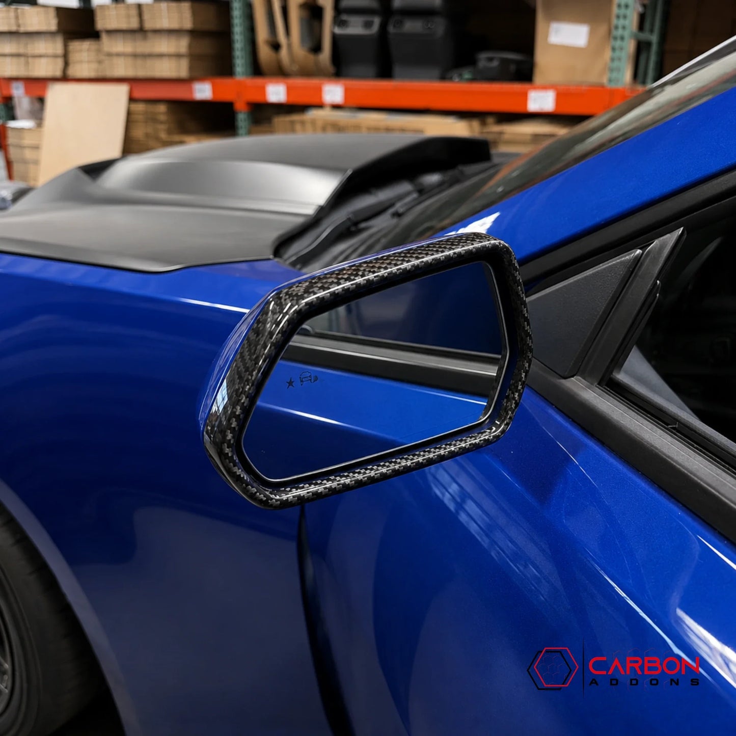 2016-2024 Chevrolet Camaro Real Carbon Fiber Front Mirror Cap Covers