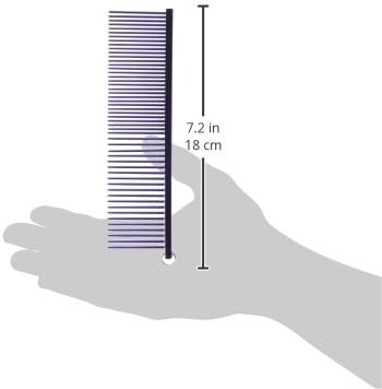 Resco Professional Anti-Static Best Dog, Cat, Pet Grooming Comb, Medium/Coarse Tooth Spacing, 1.5-Inch Pins, Candy Purple