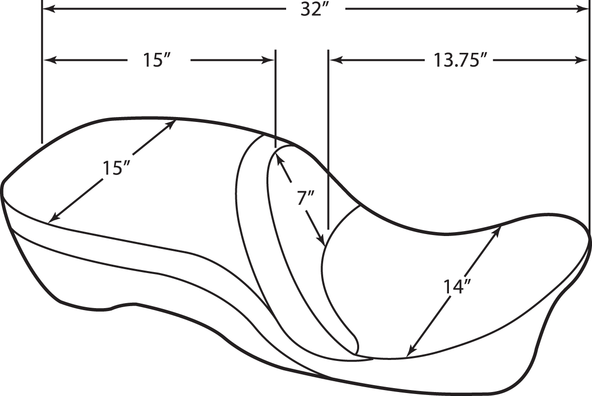 DRAG SPECIALTIES SEATS, DRAG SPECIALTIES SEATS Touring Seat - Double Diamond for FL '97-'07 (Part #0801-1109)