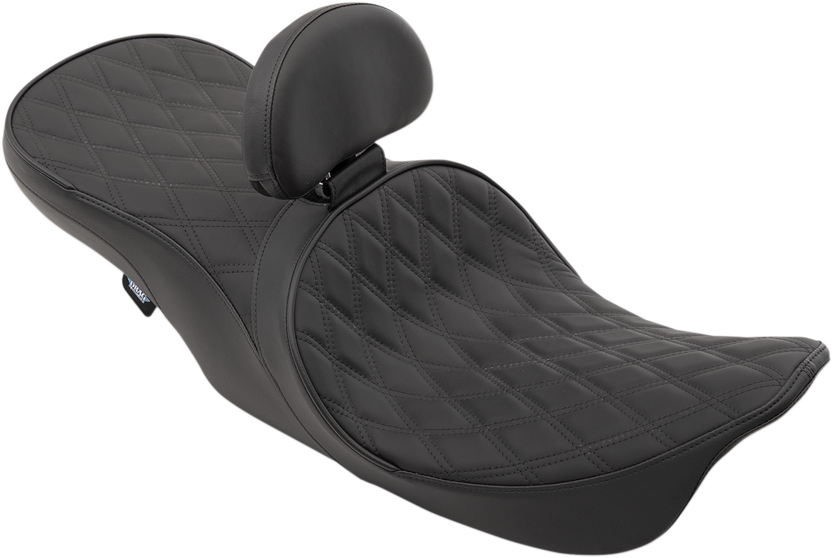 DRAG SPECIALTIES SEATS, DRAG SPECIALTIES SEATS EZ Glide II Backrest - Small, Solar Reflective Leather, Part #0822-0133