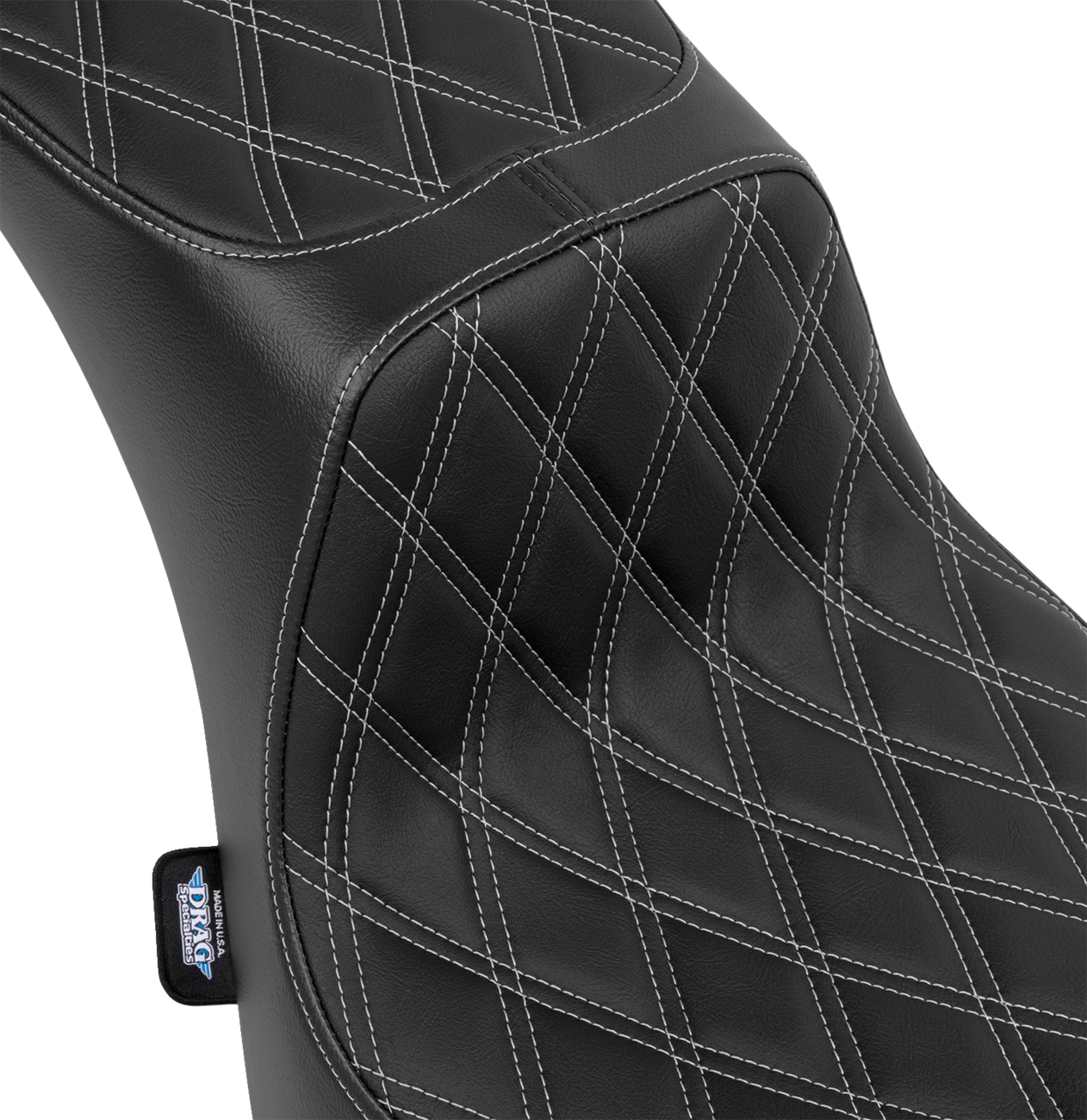 DRAG SPECIALTIES SEATS, DRAG SPECIALTIES SEATS Performance Predator 2-Up Seat with Vinyl Cover for Harley FL Models 2000-2017, Part 4689C