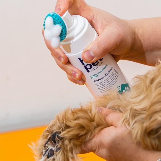 Hi Pet Dog Paw Cleaner Foam with Built-in Paw Scrubber Brush, Paw Cleaner for Dogs and Cats, Cat and Dog Paw Moisturizer, Effortless and Easy-to-Use Bottle Design Dog Feet Cleaner (Pack of 3)