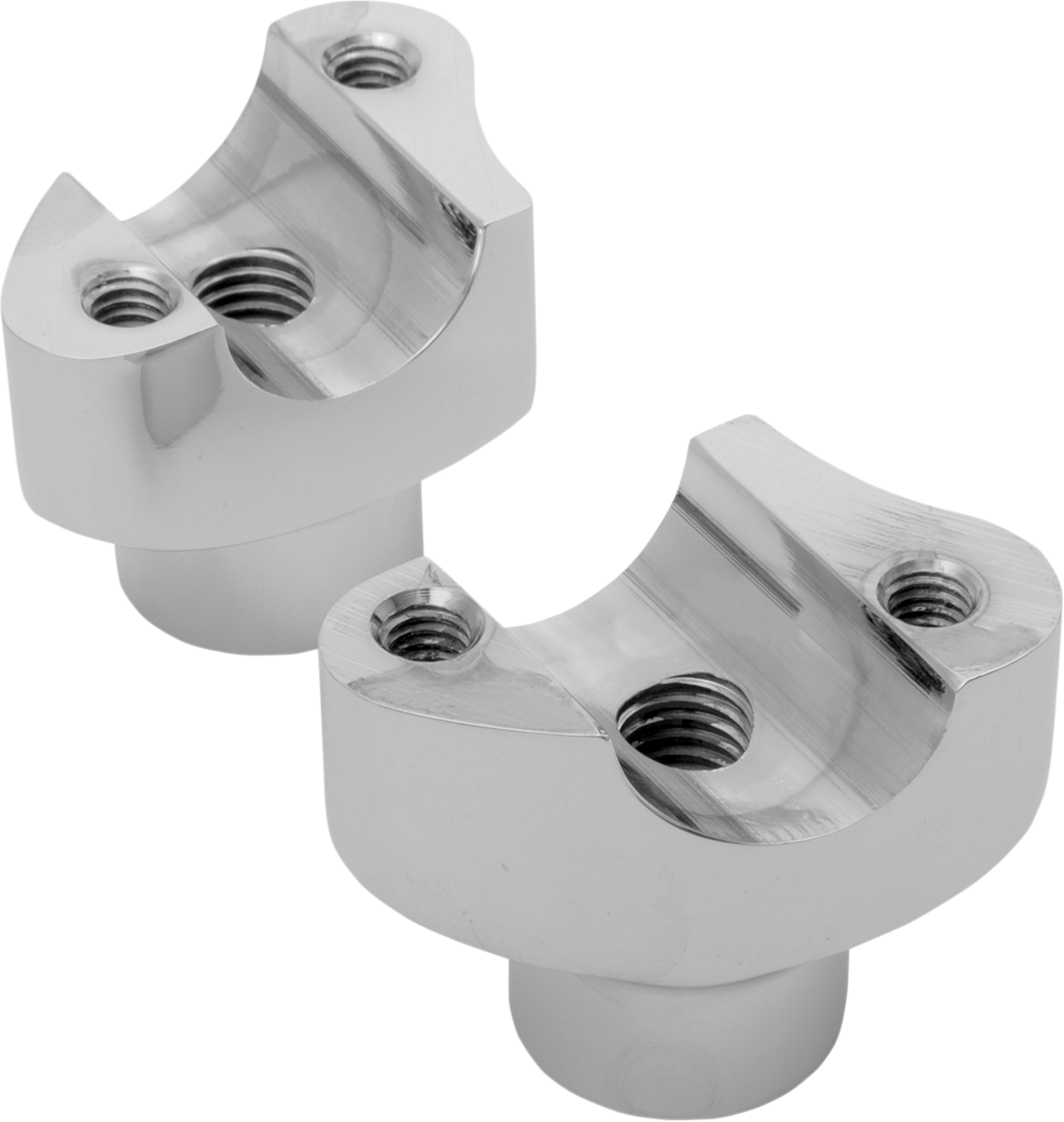 DRAG SPECIALTIES, Drag Specialties Forged Aluminum Handlebar Risers - Straight - 1.7" - Chrome (Part #241616)