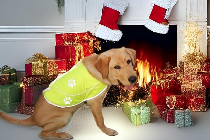 Dog Reflective Vest - Comfortable Jacket Safety Hunting, High Visibility for Dogs with Elastic Straps and Clasp Closure- Orange, Large