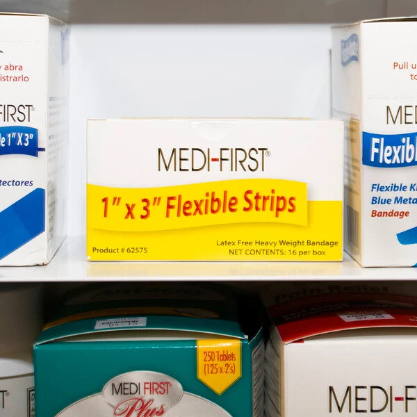 1" x 3" Woven Strip Bandages Unitized