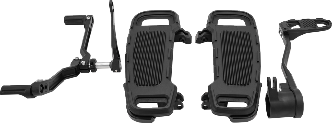 DRAG SPECIALTIES, DRAG SPECIALTIES Adjustable Black Floorboard Kit CU-B001 for Harley-Davidson
