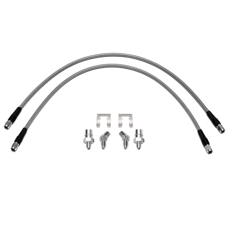 Wilwood flexline kit 25IN OAL M10X1.0 BF 45 deg 1/8-27 NPT