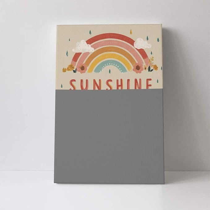 You Are My Sunshine Inspirational Canvas Wall Art Motivational Encouragements Wall Decor First Communion Gifts for Girls Boys Toddler Teens Pictures Painting Print Artwork Framed Decorations Nursery Dorm Bedroom 16"x24"