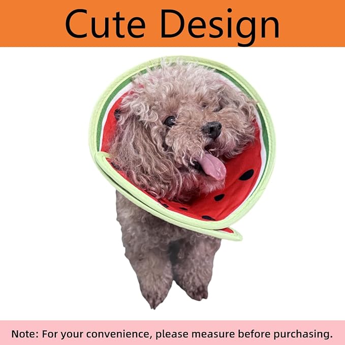 Soft Dog Cone Collar for Dogs After Surgery, Adjustable Dog Recovery Cone Collar for Medium Small Puppy Dogs and Cats to Stop Licking (Strawberry XL)