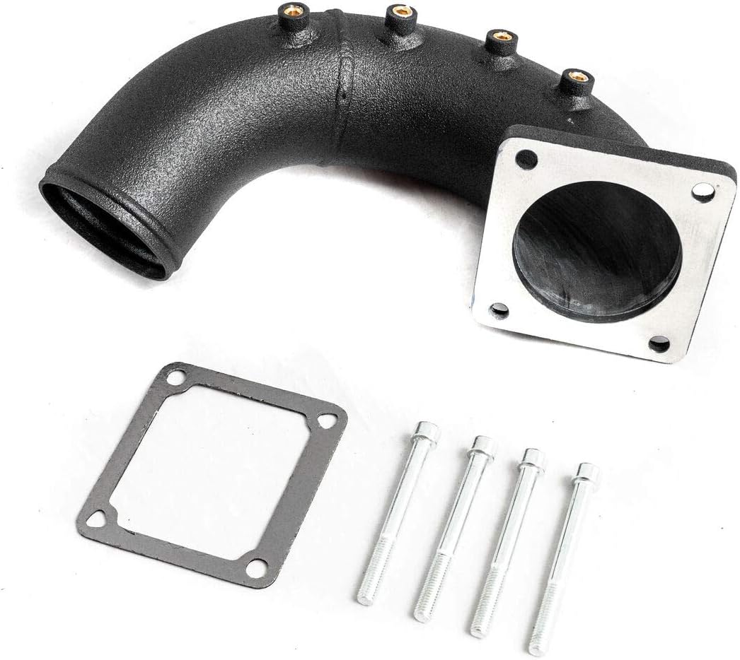 Rudy's 3" High Flow Textured Black Intake Elbow Tube For 98.5-02 5.9 Cummins