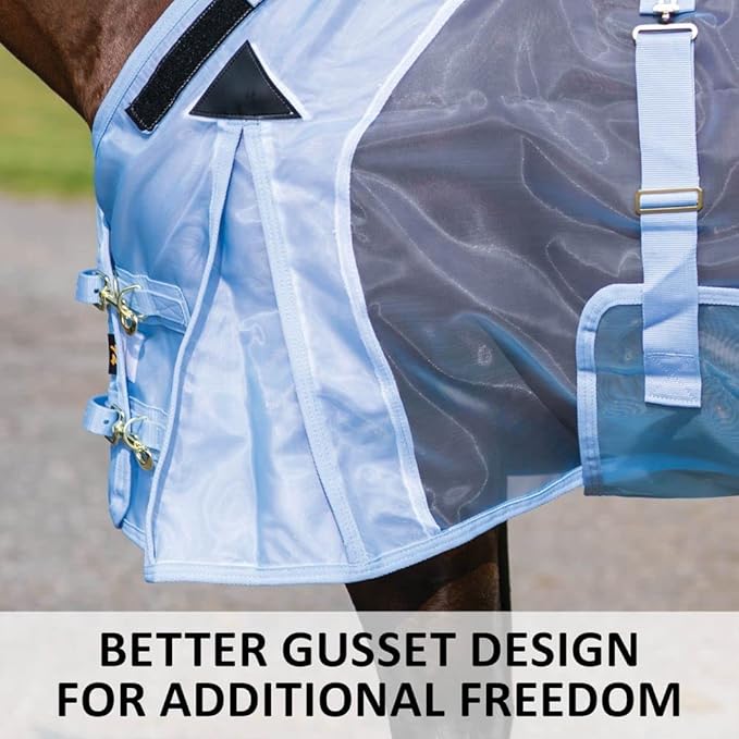 Schneiders Mosquito Mesh II Adjusta-Fit Horse Fly Sheets | Insect & UV Protection for Horses | Durable 350D Mesh | Reflective Safety Stripes