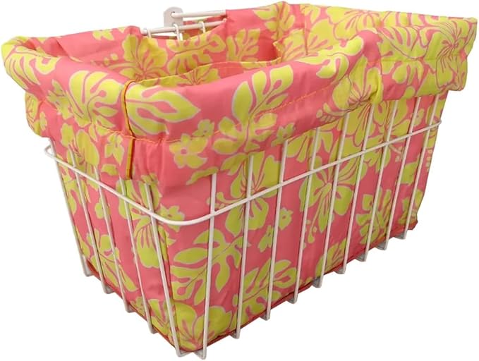 Cruiser Candy Bike Basket Liner Waterproof, Universal Fit for Most Bike Baskets, Stylish 2in1Tote, Bike Basket Cover, EBiKE Front Wire Or Wicker Bike Baskets Fits Up to 15x12x10
