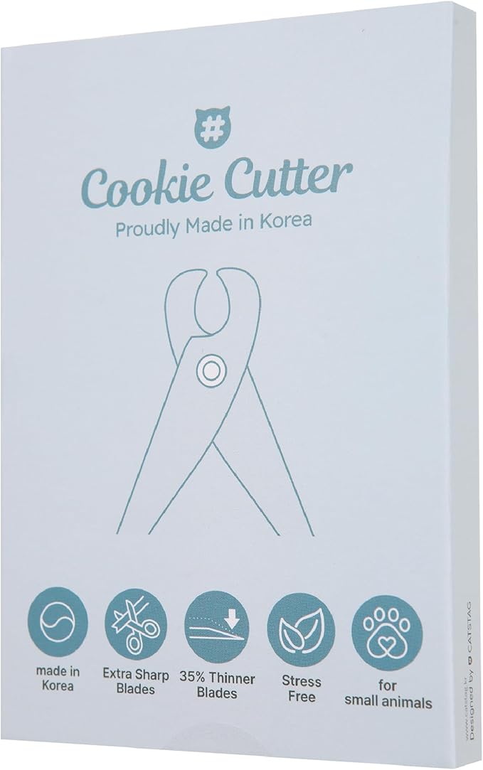 Cat Nail Clipper - Extra Sharp & Thin Blades for Indoor Cats, Small Dogs and Any Small Pets - Expertly Crafted in Korea