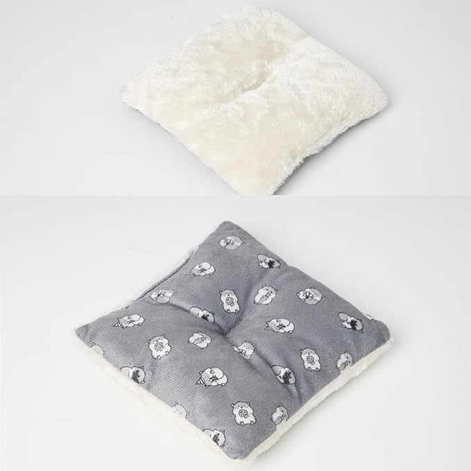 Hedgehog Bed Cave Hideout Hedgehog House Hedgehog Accessories, Hamster Small Animals Cage Supplies Warm House (Grey)