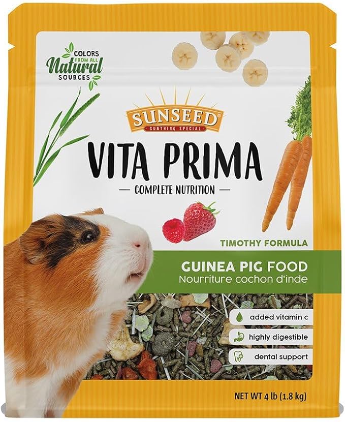 Sunseed Vita Prima Complete Nutrition Guinea Pig Food, 4 LBS (59770)