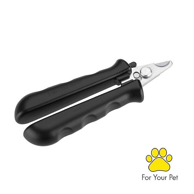 Tweezerman Small Nail Clippers for Dogs & Cats, Manual Professional Dog & Cat Nail Trimmer with Ergonomic Handle