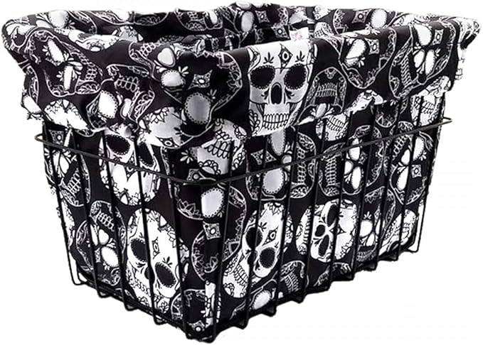 Cruiser Candy Bike Basket Liner Waterproof, Universal Fit for Most Bike Baskets, Stylish 2in1Tote, Bike Basket Cover, EBiKE Front Wire Or Wicker Bike Baskets Fits Up to 15x12x10
