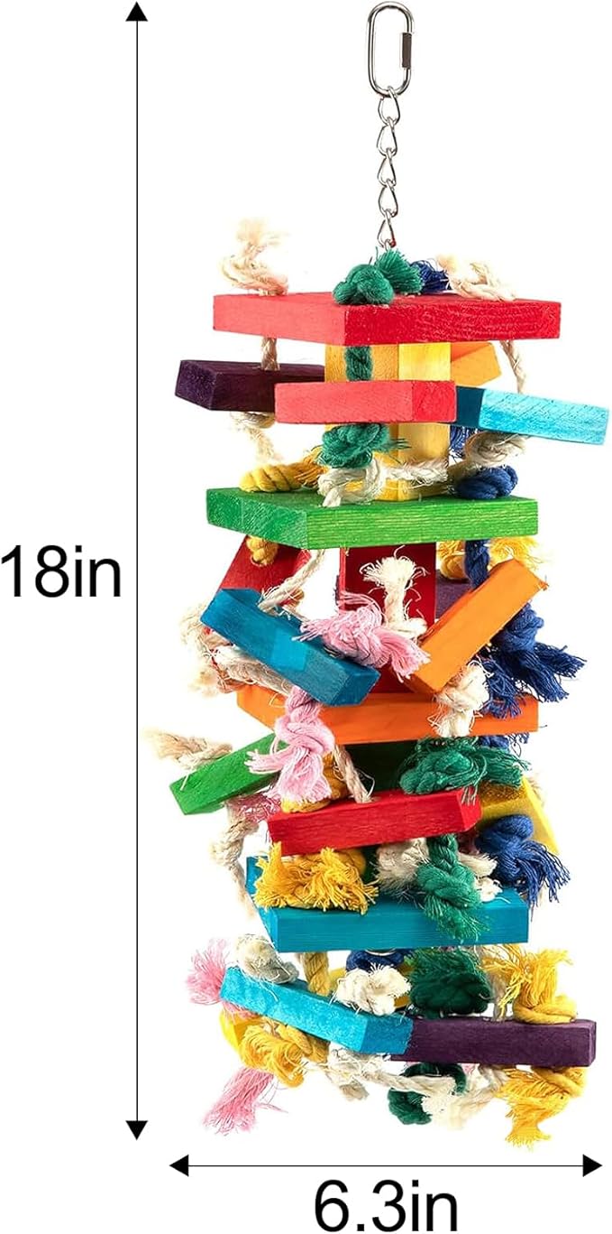 Extra Large Bird Parrot Toys for Macaws, African Grey, Amazon Parrots Bird Gifts