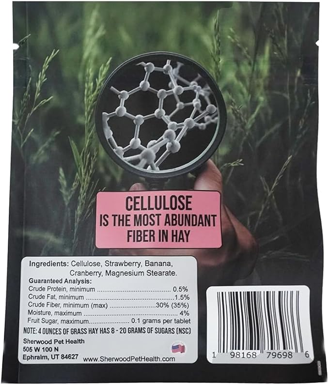 Sherwood Pet Health Snackies for Chinchillas, Rabbits & Guinea Pigs, Grain-Free, Real Fruit, Low Sugar and High in Fiber Treats in Multiple Flavors