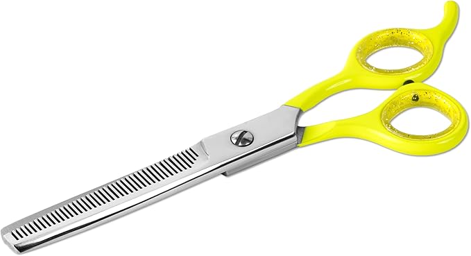 Laazar Dog thinning shears for dogs - Sharp Stainless Steel Blades with Colorful Handles, Safe and Easy-to-Use With Beautiful results, Long Lasting dog grooming thinning shears